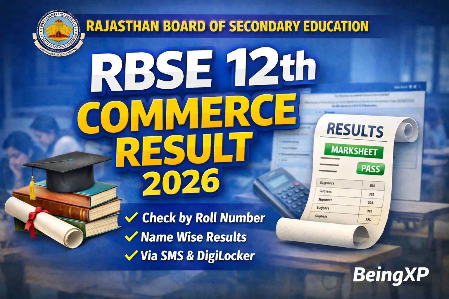RBSE 12th Commerce Result 2026 – Check Marksheet Online