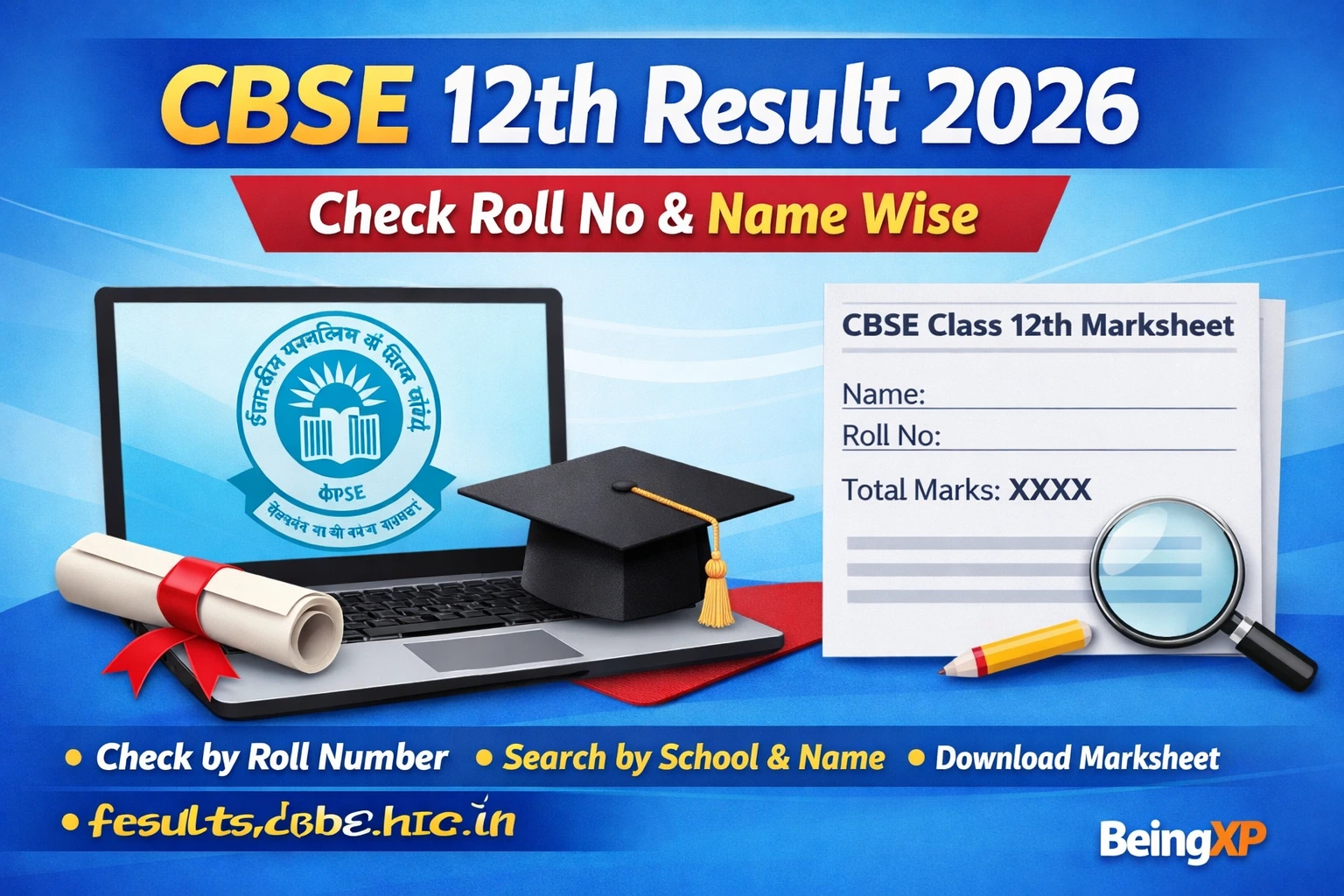 Official CBSE 12th Result 2026 | Check Roll No & Name Wise