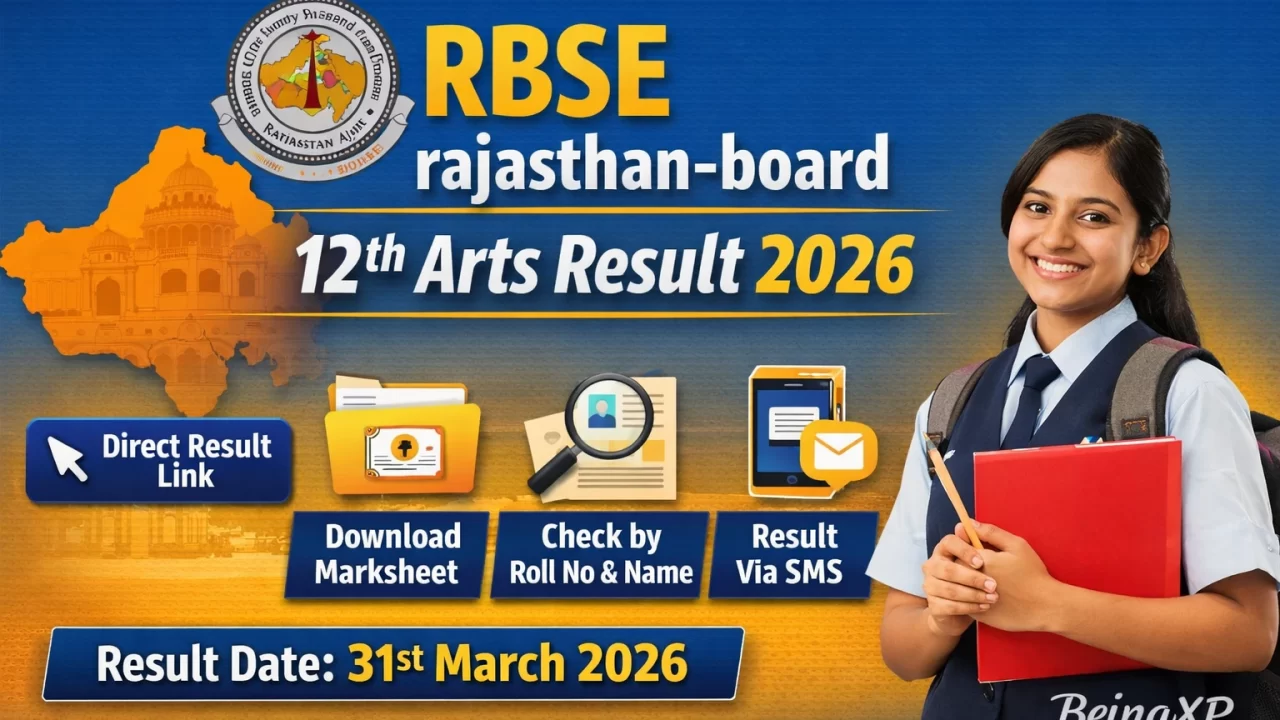 RBSE 12th Arts Result 2026 | Marksheet Download
