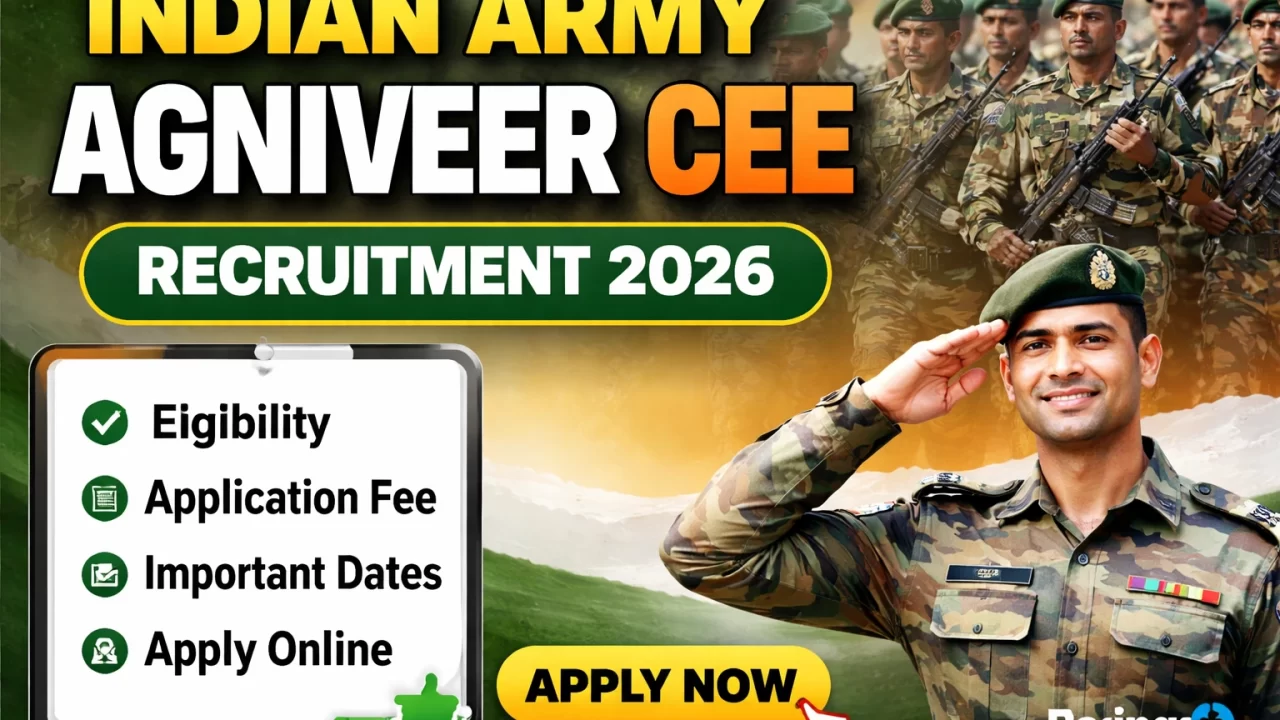 Indian Army Agniveer CEE Recruitment 2026 – Apply Online, Fees, Eligibility