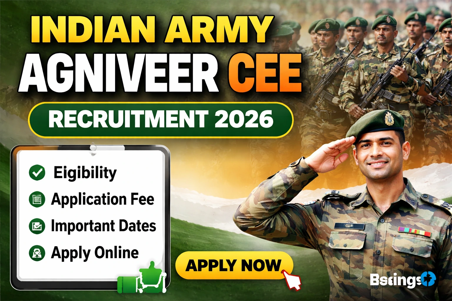 Indian Army Agniveer CEE Recruitment 2026 – Apply Online